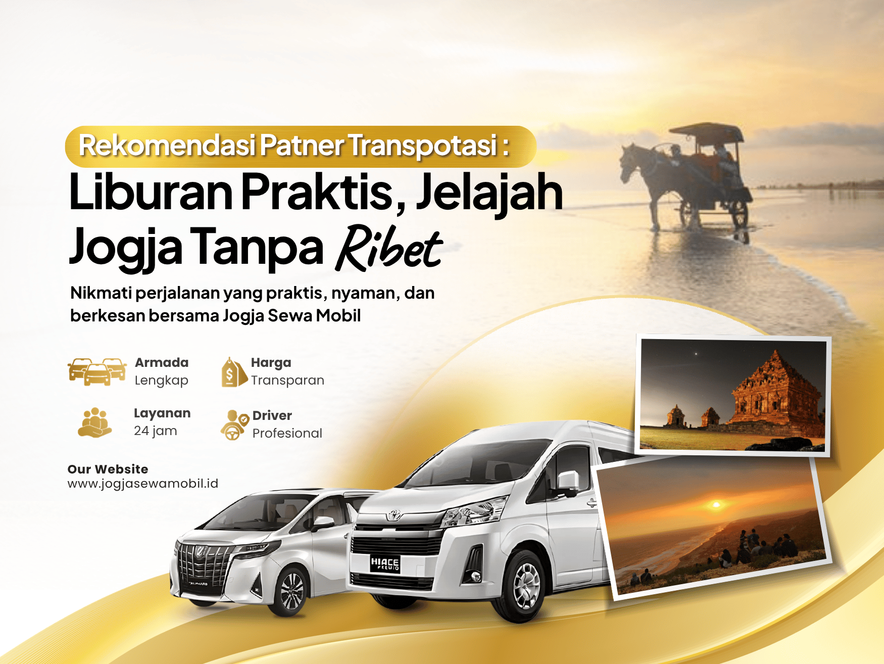 Jogja Sewa Mobil: Rental Mobil Jogja All-In + Sopir & BBM Murah
